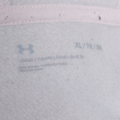 Under Armour Womens Pink Logo Hoodie XL Relaxed Fit Pullover