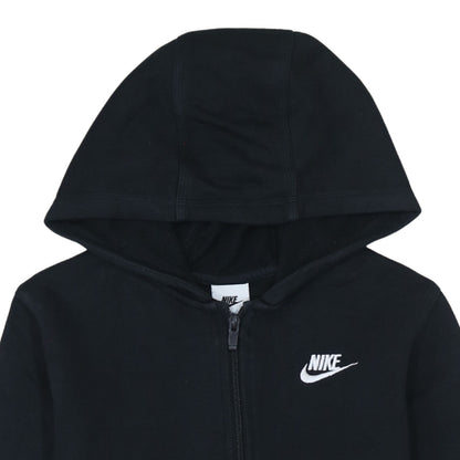 Nike Boys Black Full Zip Hoodie Size L 147-158 cm Cotton Blend
