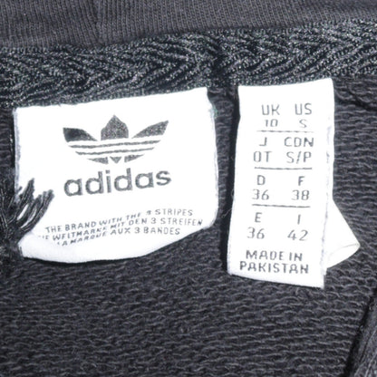 Adidas Womens Black Pullover Hoodie Size 10 Logo Hooded Sweatshirt