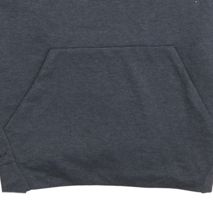 Nike Men's Grey Dri-Fit Pullover Hoodie M Sports Logo