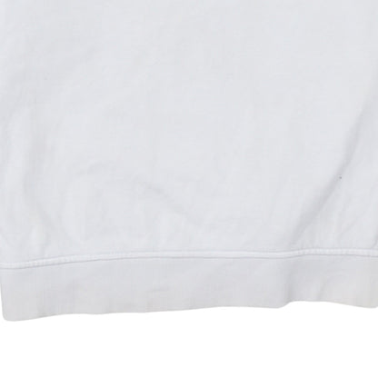 Tommy Jeans Men's White Relaxed Fit Logo Sweatshirt Size S