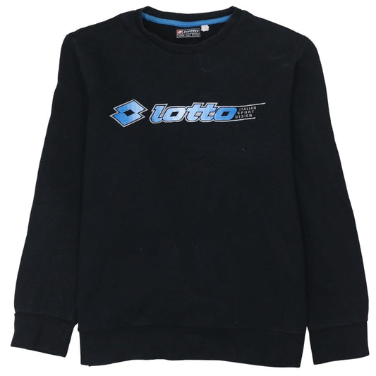 Lotto Men's Black XL Pullover Sweatshirt Crew Neck Sportswear