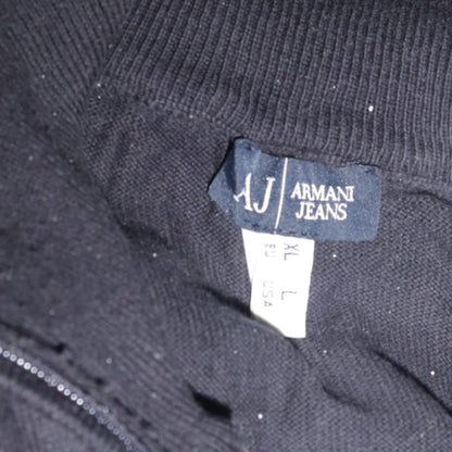 Armani Jeans Men's Black Full Zip Cotton Sweatshirt L