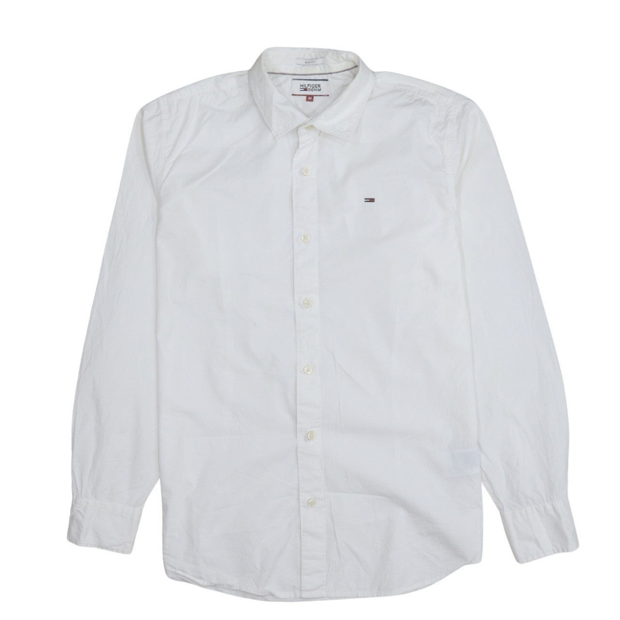 Tommy Hilfiger Men White Slim Fit Button-Down Casual Shirt M