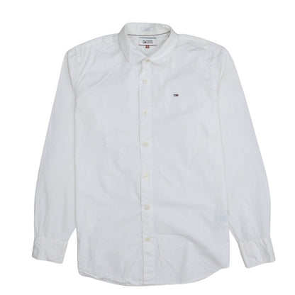 Tommy Hilfiger Men White Slim Fit Button-Down Casual Shirt M