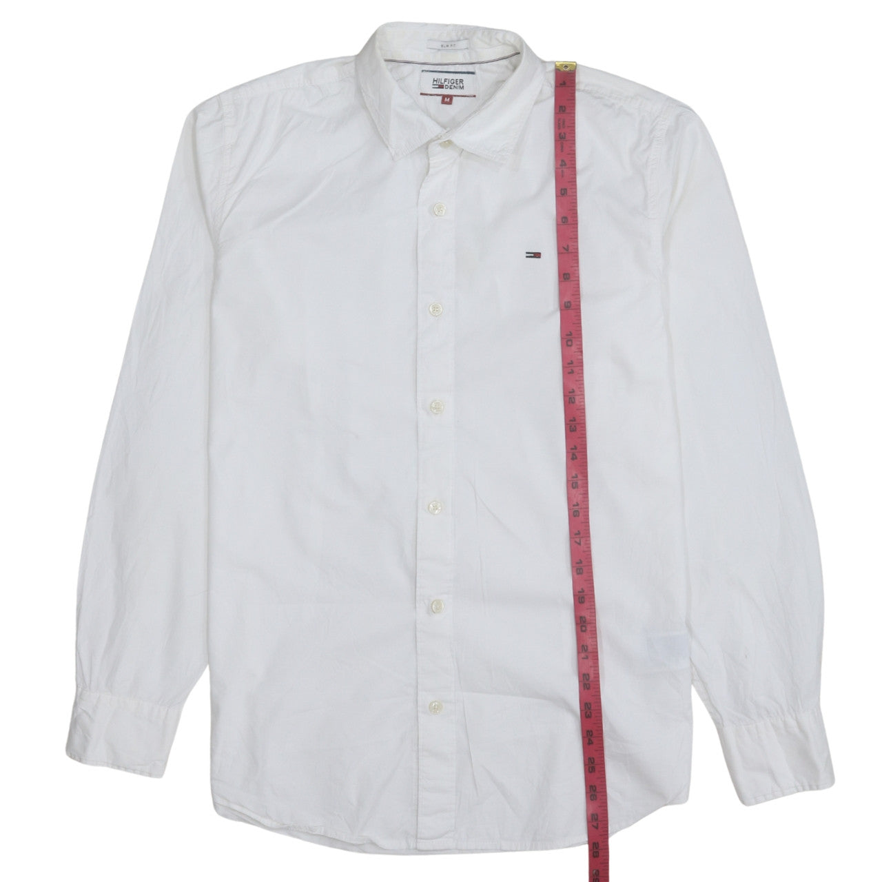 Tommy Hilfiger Men White Slim Fit Button-Down Casual Shirt M