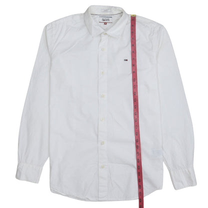 Tommy Hilfiger Men White Slim Fit Button-Down Casual Shirt M