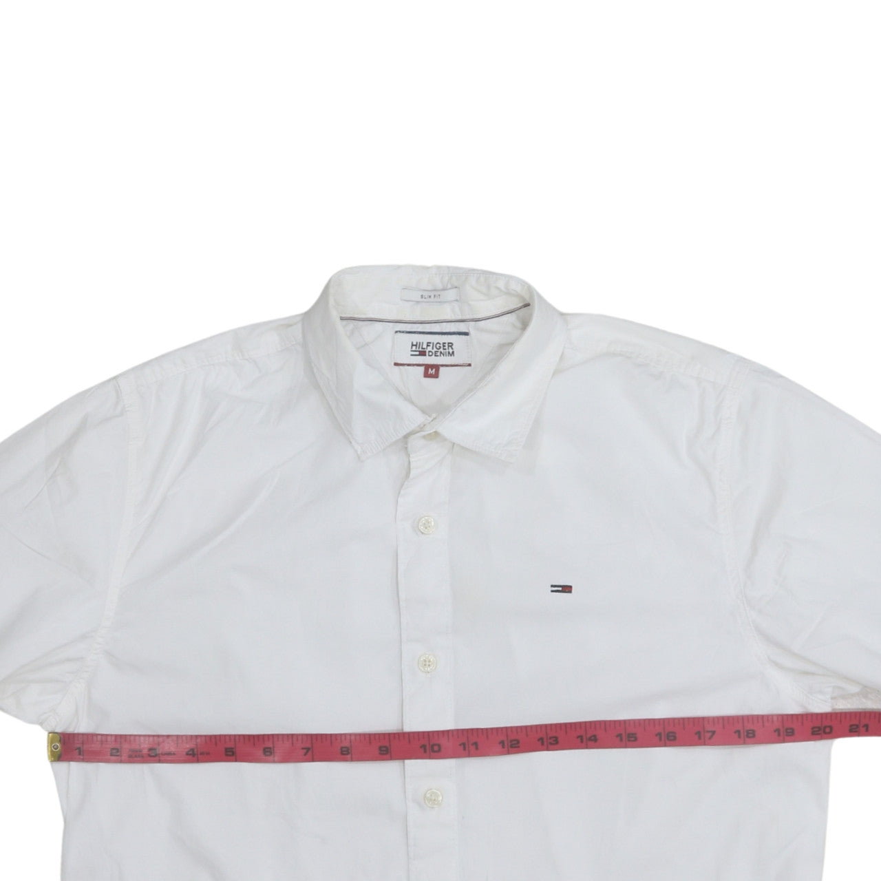 Tommy Hilfiger Men White Slim Fit Button-Down Casual Shirt M