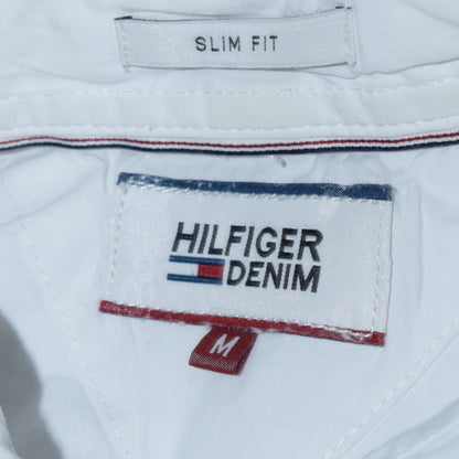 Tommy Hilfiger Men White Slim Fit Button-Down Casual Shirt M
