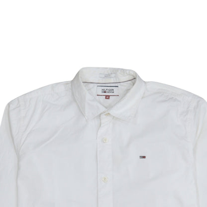 Tommy Hilfiger Men White Slim Fit Button-Down Casual Shirt M