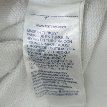 Tommy Hilfiger Men's White Pullover Hoodie M Classic Logo Cotton
