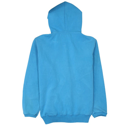 Hollister Men's Blue Full Zip Hoodie L Embroidered Logo Cotton