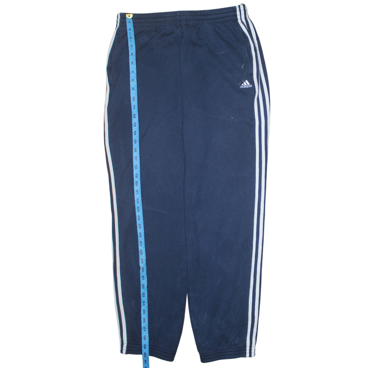 Adidas Men Blue L Track Pants Performance Essentials Regular Fit