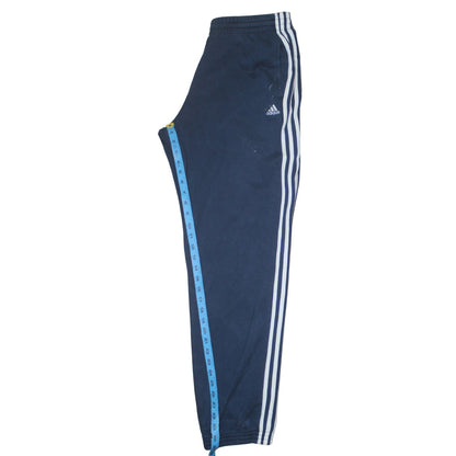 Adidas Men Blue L Track Pants Performance Essentials Regular Fit