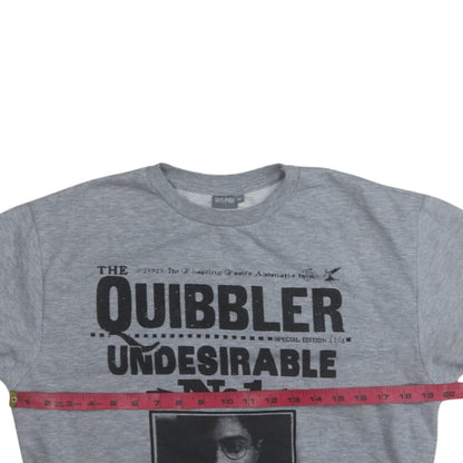 Harry Potter Grey Quibbler Print Women's Sweatshirt Size 10