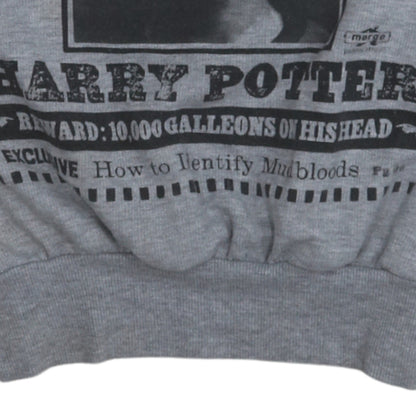 Harry Potter Grey Quibbler Print Women's Sweatshirt Size 10