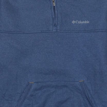 Columbia Men's Blue 1/4 Zip Pullover Sweatshirt Fleece M