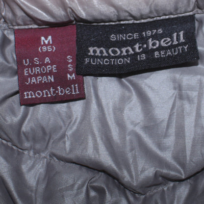 Montbell Womens Grey Lightweight Down Puffer Jacket Size M