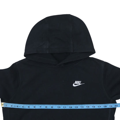Nike Boys Black XL Pullover Hoodie with Logo and Kangaroo Pocket