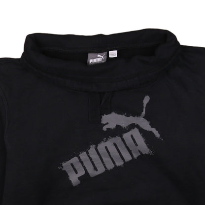 Puma Men's Black XL Pullover Sweatshirt with Logo Print