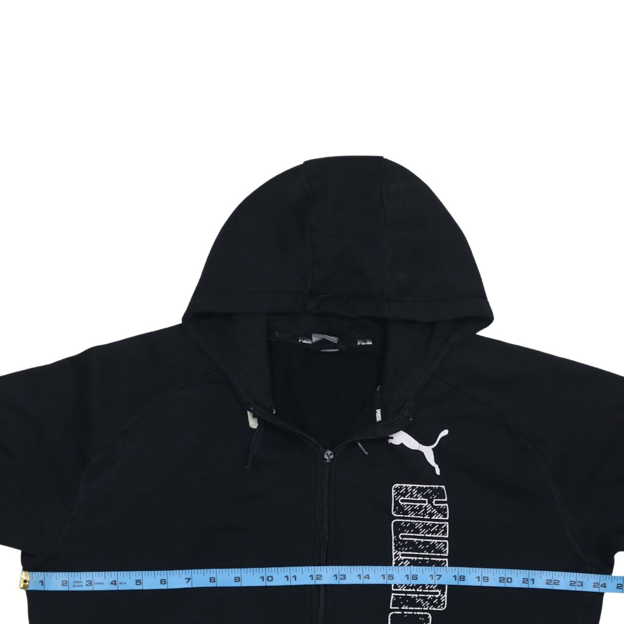 Puma Men's Black Full Zip Hoodie L Sports Fleece Sweatshirt