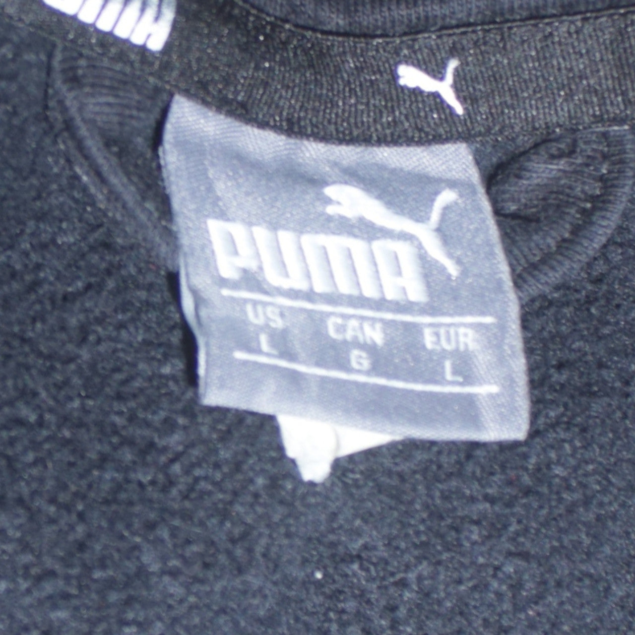 Puma Men's Black Full Zip Hoodie L Sports Fleece Sweatshirt