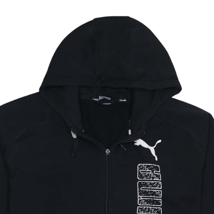 Puma Men's Black Full Zip Hoodie L Sports Fleece Sweatshirt