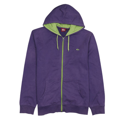 Quiksilver Men's Purple Full Zip Hoodie 2XL Hooded Sweatshirt