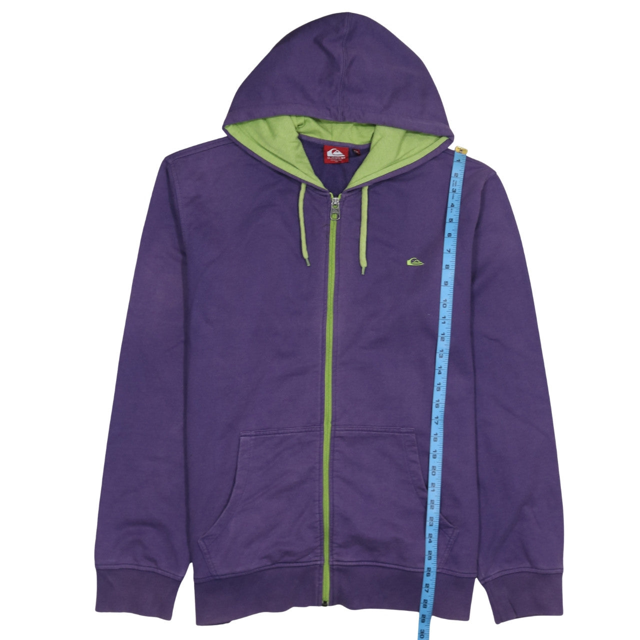 Quiksilver Men's Purple Full Zip Hoodie 2XL Hooded Sweatshirt