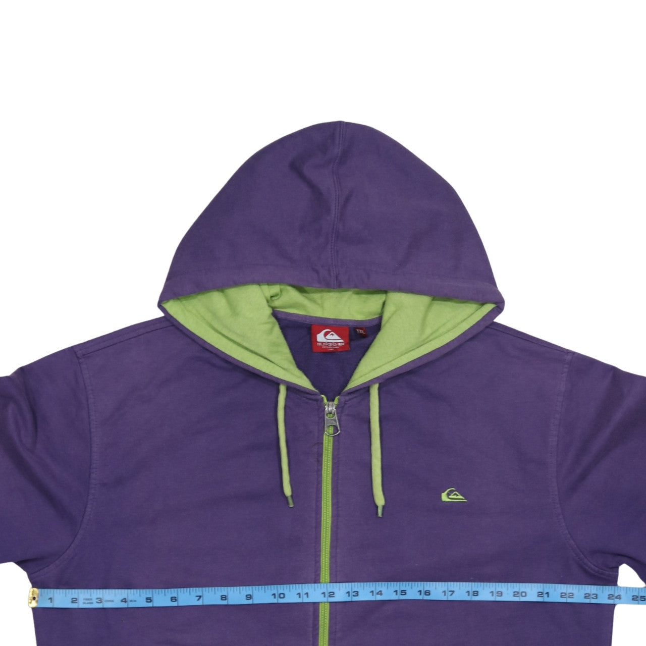 Quiksilver Men's Purple Full Zip Hoodie 2XL Hooded Sweatshirt