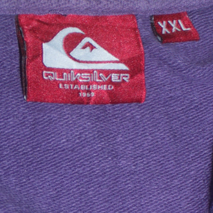 Quiksilver Men's Purple Full Zip Hoodie 2XL Hooded Sweatshirt
