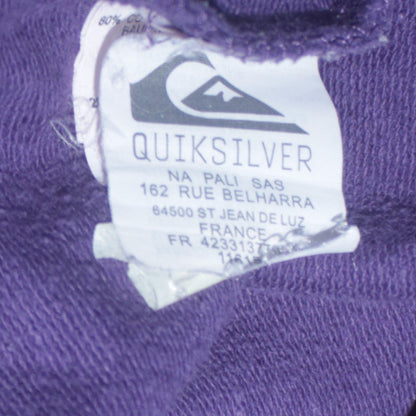 Quiksilver Men's Purple Full Zip Hoodie 2XL Hooded Sweatshirt