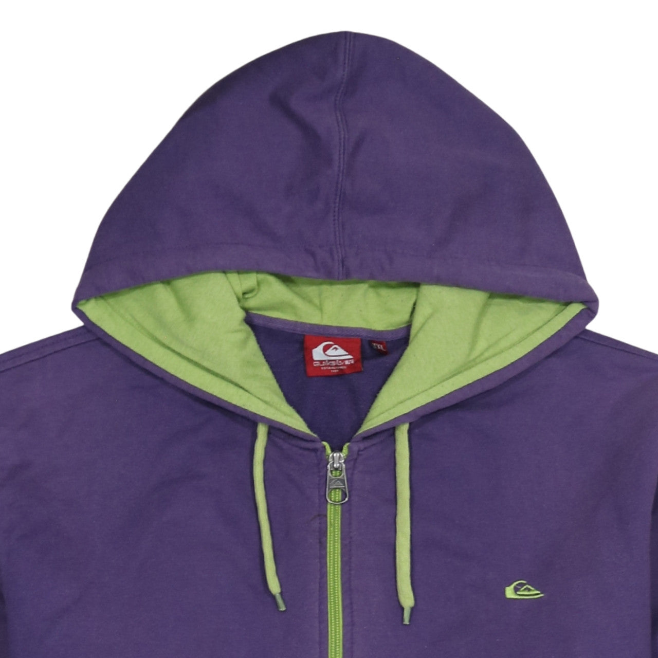 Quiksilver Men's Purple Full Zip Hoodie 2XL Hooded Sweatshirt