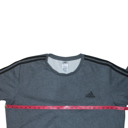 Adidas Men's Grey 2XL Pullover Crew Neck Fleece Sweatshirt