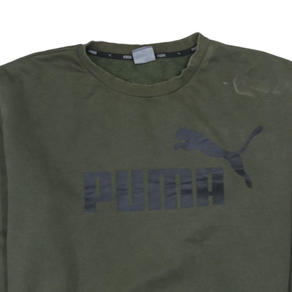 Puma Men’s Green XL Crew Neck Graphic Logo Sweatshirt