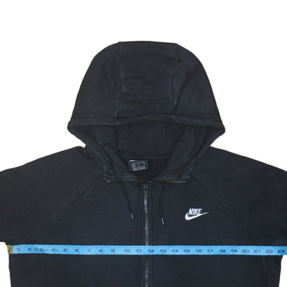 Nike Mens Black Full Zip Hoodie L Fleece Sweatshirt