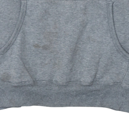 Puma Men's Grey Pullover Hoodie L Graphic Logo Fleece Sportswear