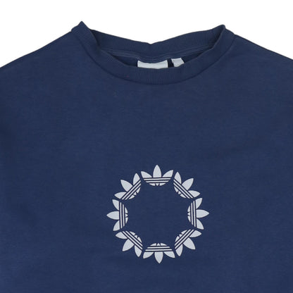 Adidas Men's Blue Crew Neck Logo Sweatshirt Size M