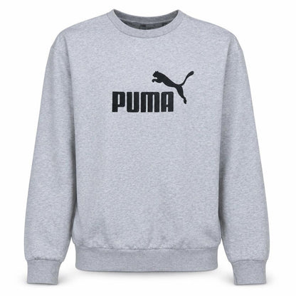 Puma Men's Grey Logo Crew Neck Pullover Sweatshirt Size S