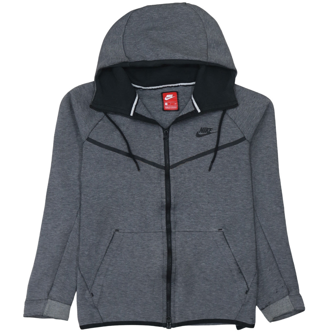 Nike Men's Grey Full Zip Hoodie Size S Sportswear Sweatshirt