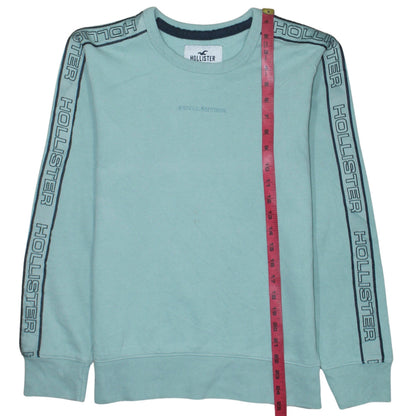 Hollister Men's Blue XS Logo Pullover Crew Neck Sweatshirt