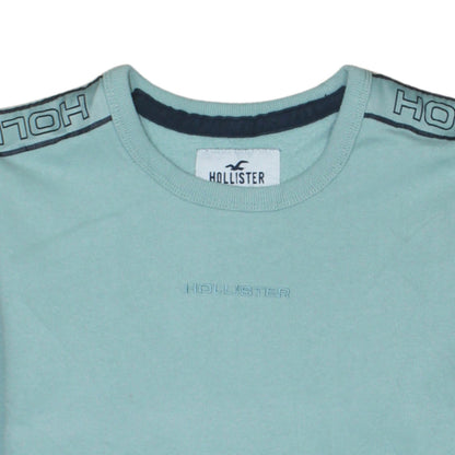 Hollister Men's Blue XS Logo Pullover Crew Neck Sweatshirt