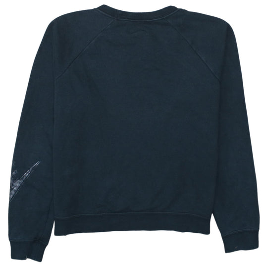 Nike Women's Black Small Pullover Sweatshirt Crew Neck Logo Print