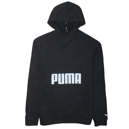 Puma Womens Black Pullover Hoodie L Training Logo Sweatshirt