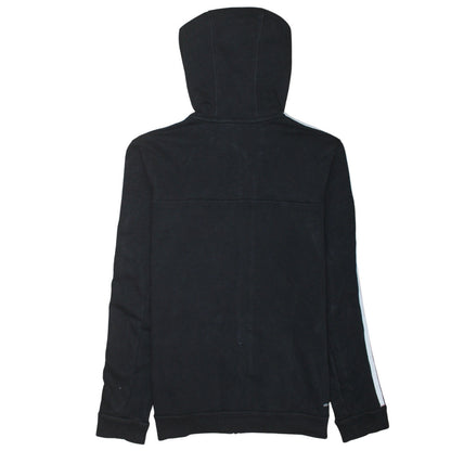 Adidas Women's Black Full Zip Hoodie Size S 8-10 Classic 3-Stripes