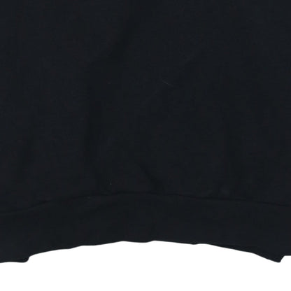 Adidas Boys Black Blue Colourblock Sweatshirt 15-16 Years Crew Neck Logo