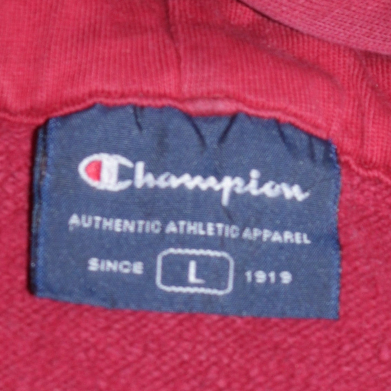 Champion Women’s Maroon Pullover Hoodie L Graphic Athletic Style