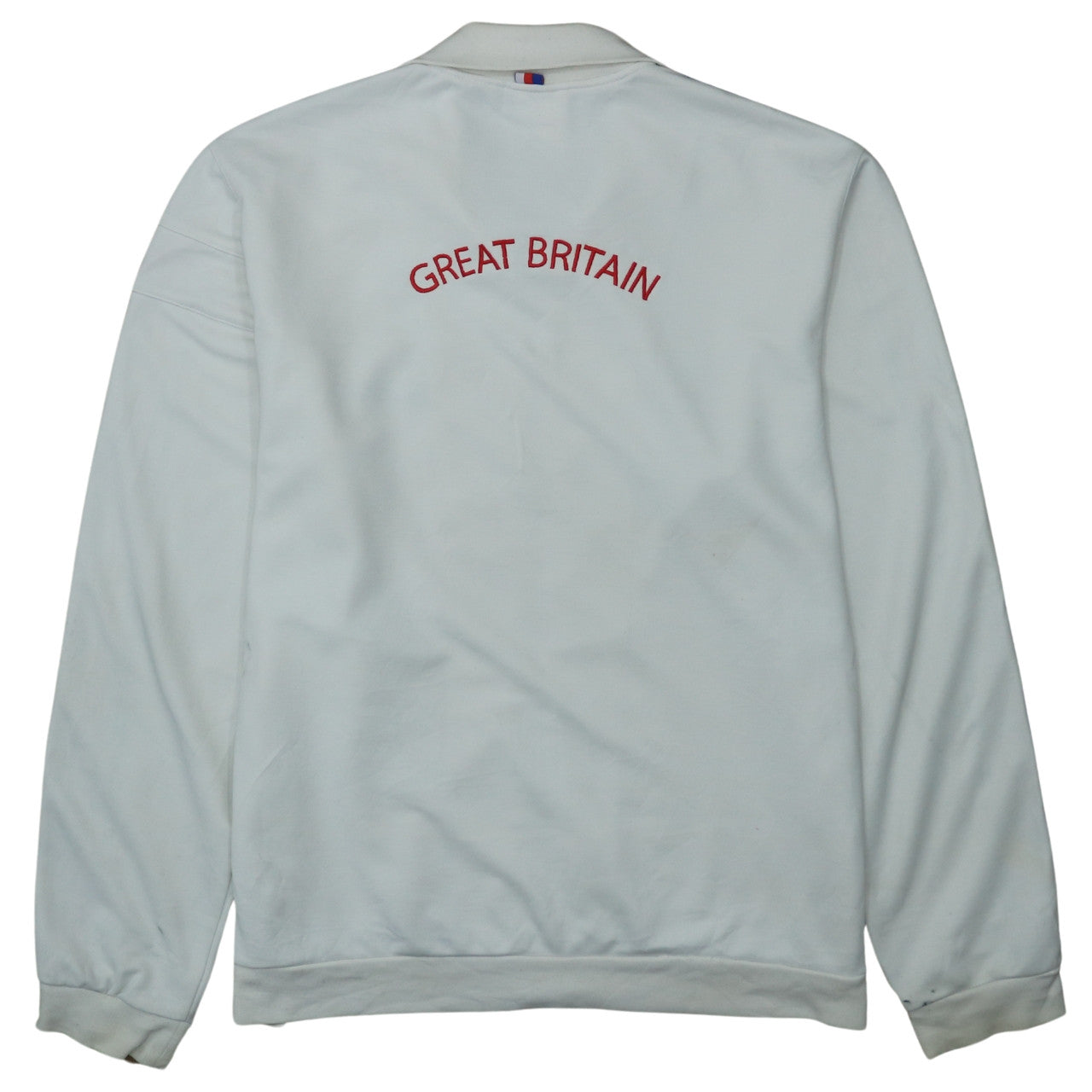 Adidas Men's White Great Britain Full Zip Sweatshirt L