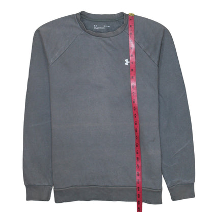 Under Armour Boys Grey Pullover Sweatshirt Size S Loose Fit Crew Neck