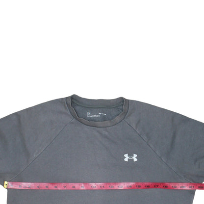 Under Armour Boys Grey Pullover Sweatshirt Size S Loose Fit Crew Neck